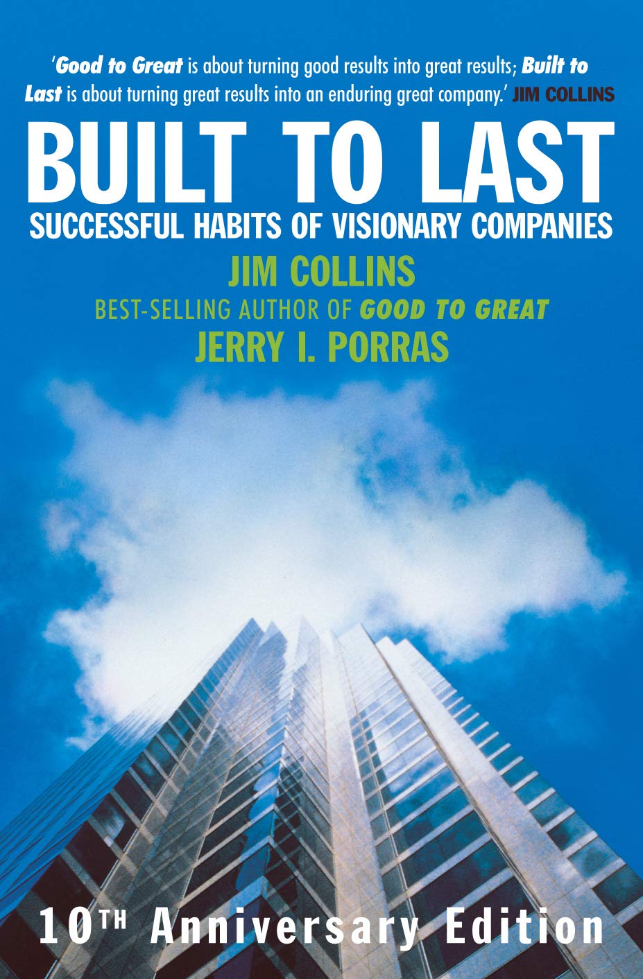 Built to Last book by James C. Collins and Jerry I. Porras