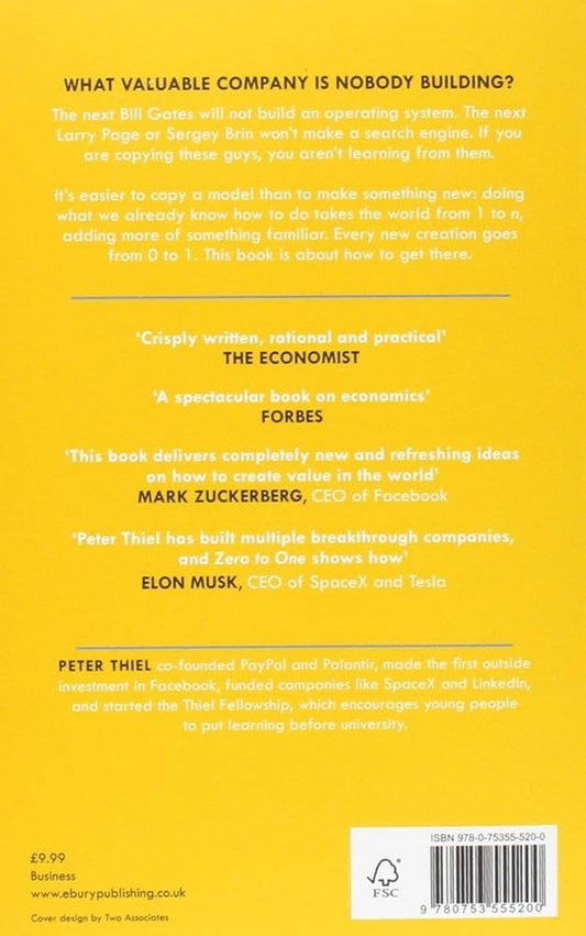 Zero to One by Peter Thiel